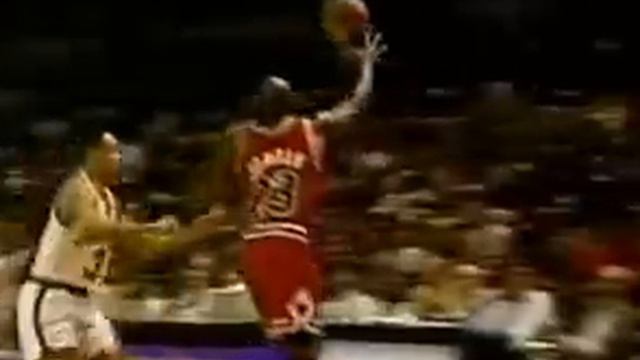 Michael Jordan dunks on Patrick Ewing 1991 Playoffs