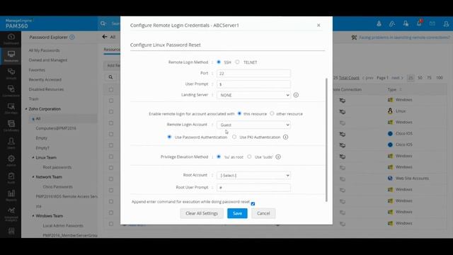 Configuring agent-less remote password reset for various resource types | ManageEngine PAM360