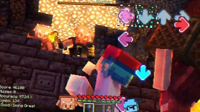 Friday Night Funkin' - Bastion (MOBMOD) - A Minecraft FNF mod