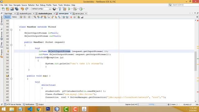 Networking Application Jdbc Mysql