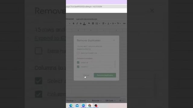Remove duplicate entries in Google Sheets #excelwithavi