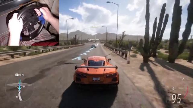 Chevrolet Stingray Coupe   Forza Horizon 5Thrustmaster T150 gameplay road to Vocho The Vocho
