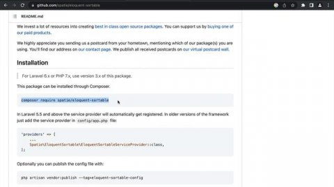 Sortable Models in Laravel Nova