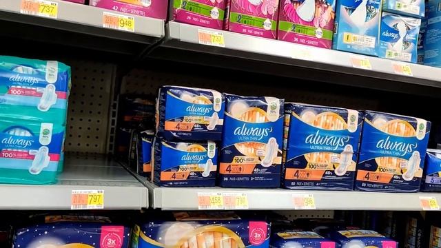 Шоппинг в США . Видео для девочек. Женская гигиена в Walmart.