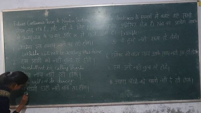 FUTURE CONTINUOUS TENSE Negative Sentences II GGSSS JAHAZGARH II