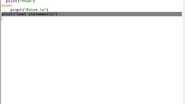 nested if else statement with boolean True or False