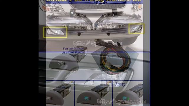 Fog Light Lamp 2007~2015 HYUNDAI H-1,Grand Starex,i800,iMax,Wiring Harness+SW