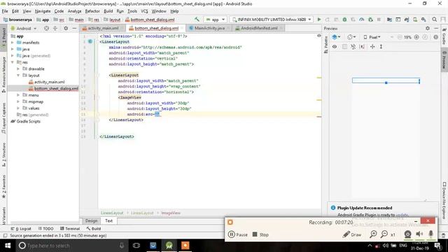 Part-12 bottom sheet Dialoge using android studio