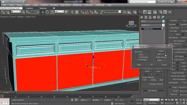 3ds Max House Modeling Tutorial: How Model Storage Cabinets For Kitchen Pantry Cupboard
