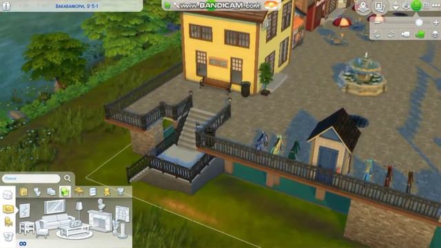 ts4:Городок на мосту(строительство в симс 4)the sims 4