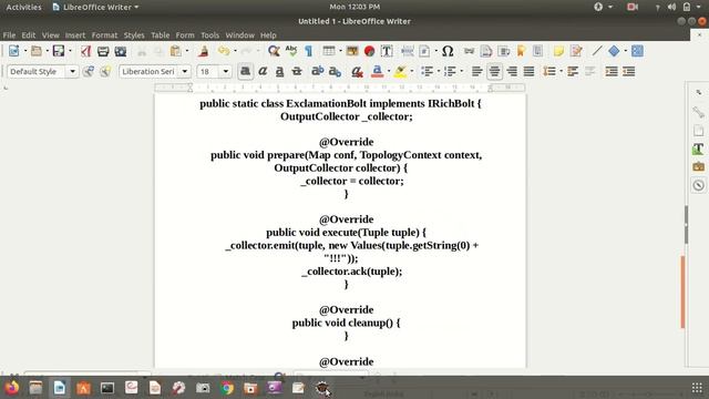 Apache Storm : Creating and implementing Exclamation Topology in Eclipse IDE (Java Project)