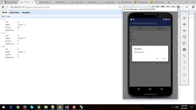 Android CRUD with ASP.NET Web API, Entity Framework and SQL Server - Part 3