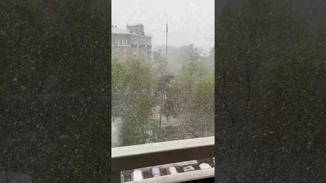 Снегопад в Москве. Май месяц!❄️
