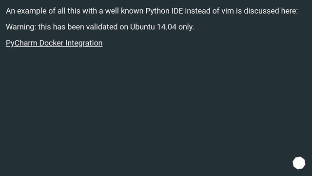 Work with docker and IDE