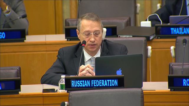 Выступление В.Н.Лапутина на заседании 5 комитета 78-й сессии ГА ООН на тему «Организация работы»