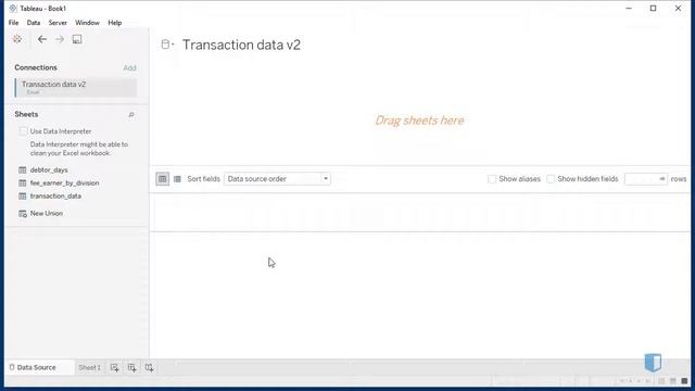 Connecting to an Excel file to a Tableau Workbook