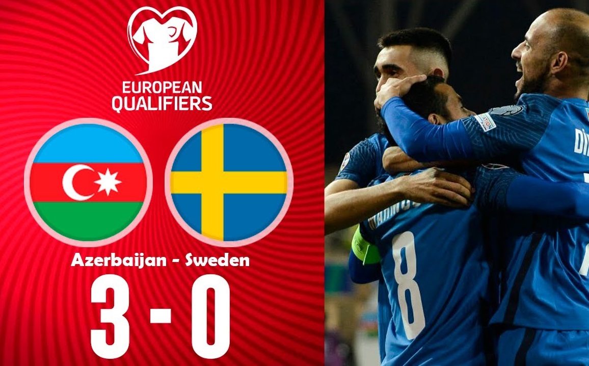 Азербайджан - Швеция  3-0.   ЕВРО. Квалификация. Тур 9.