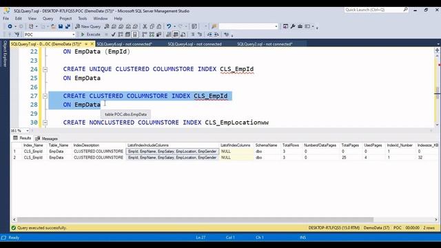 5.How to Create Column Store Index in SQL Server || Telugu