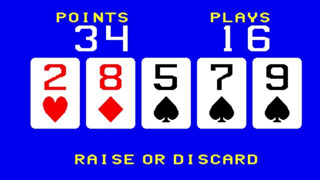 Poker [Arcade] (1984) Greyhound Electronics {Version 50.02 ICB, set 4}