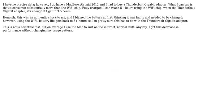 Apple: Macbook Air Power Saving With Thunderbolt To Gigabit Adapter (5 Solutions!!)