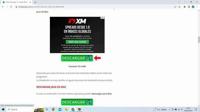 DESCARGAR e INSTALAR JAVA 32 BITS