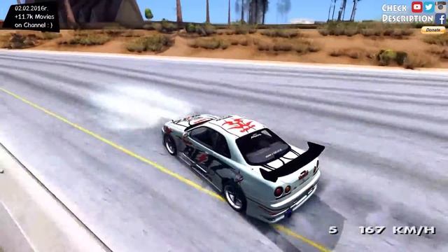 GTA San Andreas - Nissan Skyline ER34 Blitz 2008 V2 EnRoMovies _REVIEW