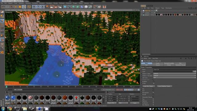 Tutorial : How to import and render a minecraft world in cinema 4d