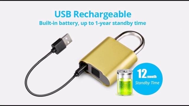 7 Навесной замок с отпечатком пальца с Алиэкспресс Aliexpress Smart Padlock Умные замки из Китая