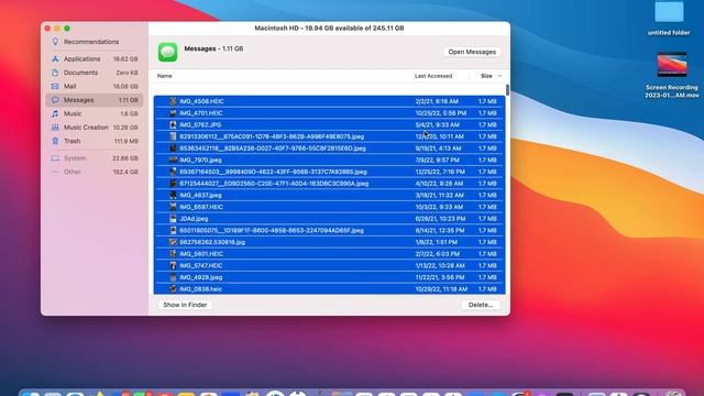 FREE UP space on your Mac using Messages!