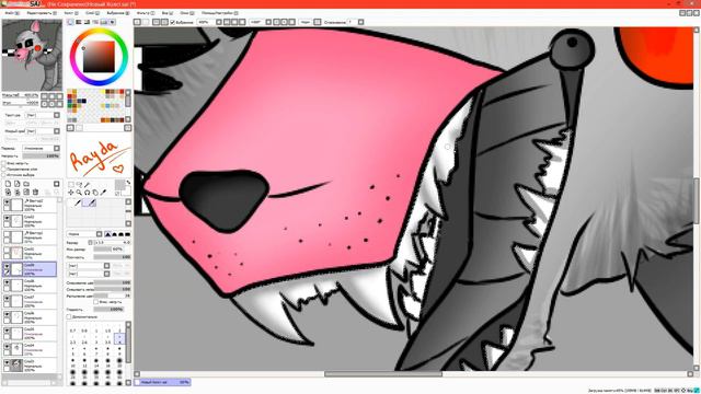 FNAF - Mangle Speedpaint Paint Tool Sai - (Rus)