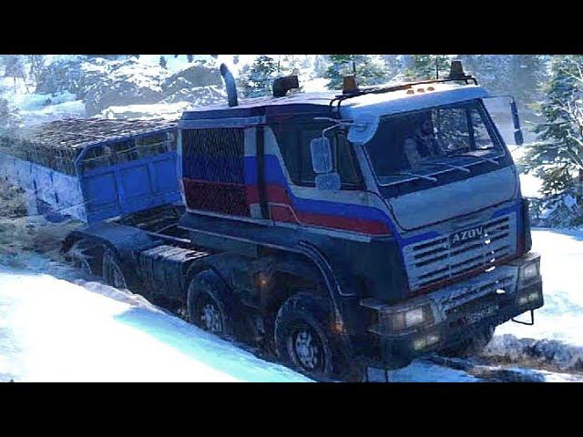 SnowRunner Аляска Azov(КамАЗ)64131 Доставка в горы(PS 5 4k)