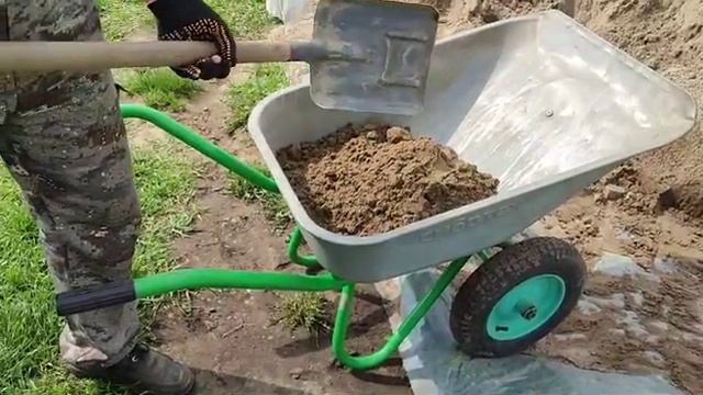 установка бордюров дорожки 1часть