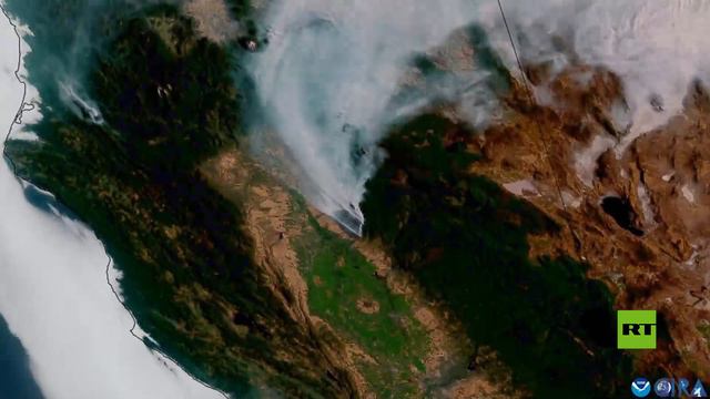 تصوير تايم لابس يظهر انتشار أكبر حريق غابات جبلية بتاريخ كاليفورنيا