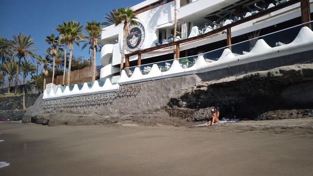 Playa de Troya is a beach in Costa Adeje in the south of Tenerife, Spain. Walking tour in November.