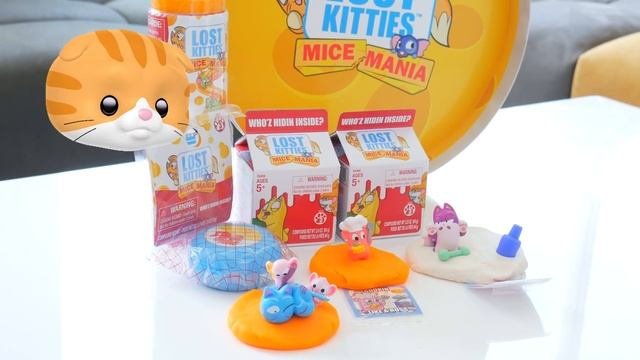 Lost Kitties Mice Mania Series 3 Easy Squeeze + Cheese Wheels + Milk Carton Box Blind Box