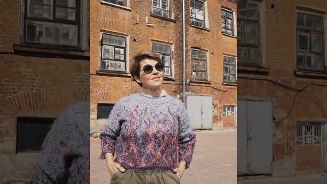 Свитер "Фиалковая сказка" . Техника CRAZY FILZ