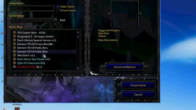 How to Host a Warcraft 3 Frozen Throne DotA Game Without Host Bot/GHost