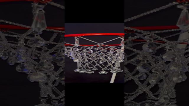 баскетбольное кольцо с кристаллами из хрусталя