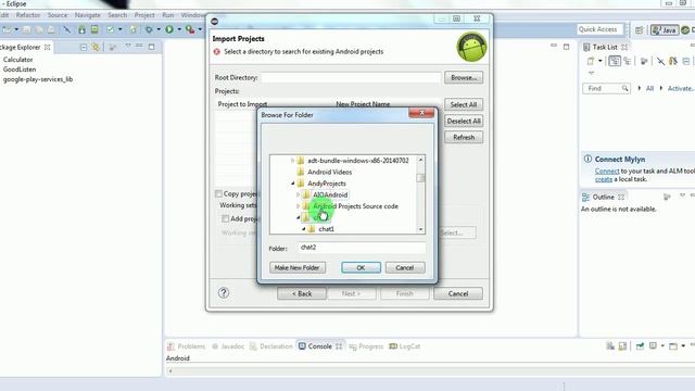 How to import android project in eclipse