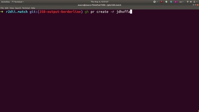 Submit a pull request with `gh pr create`