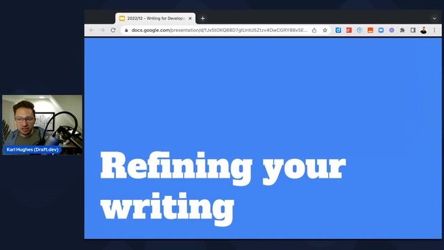 Workshop : Writing for Developers w/ draft.dev
