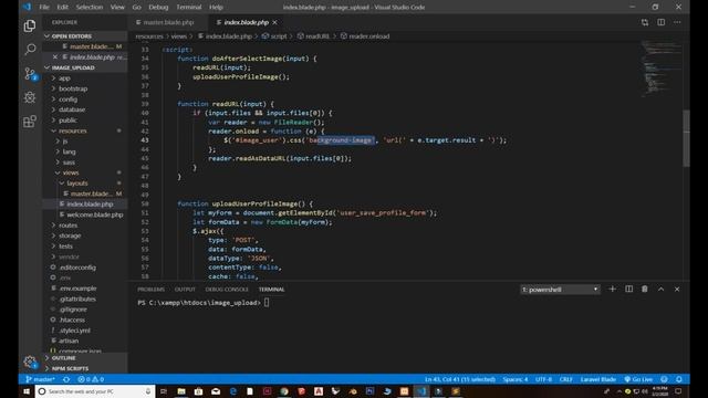 Upload Image without using Form Submit in Laravel with Ajax & JQuery