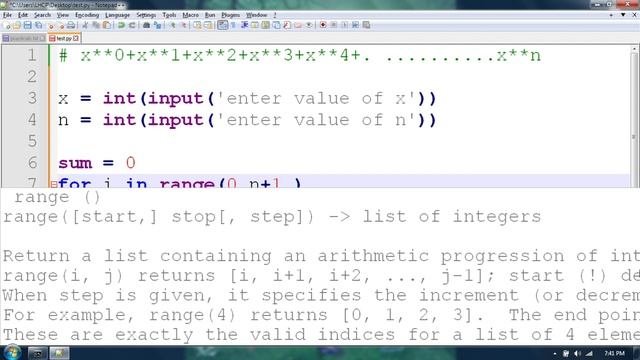 x0x1x2x3x4. ..........xn in Python