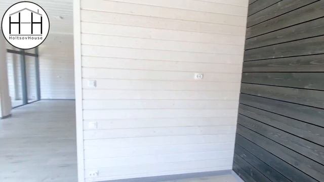 Модульный дом 110 кв.м. от HOLTSOVHOUSE. Модель 2.97 с боковым модулем.