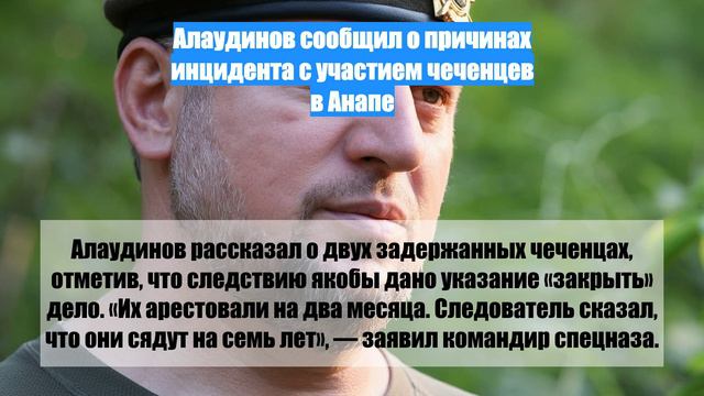 Алаудинов сообщил о причинах инцидента с участием чеченцев в Анапе