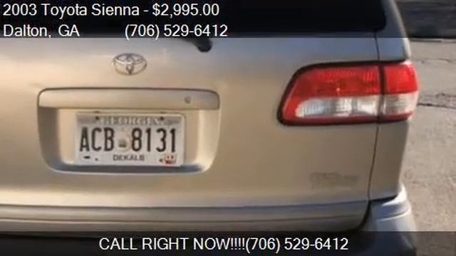 2003 Toyota Sienna LE 4dr Mini Van for sale in Dalton, GA 30