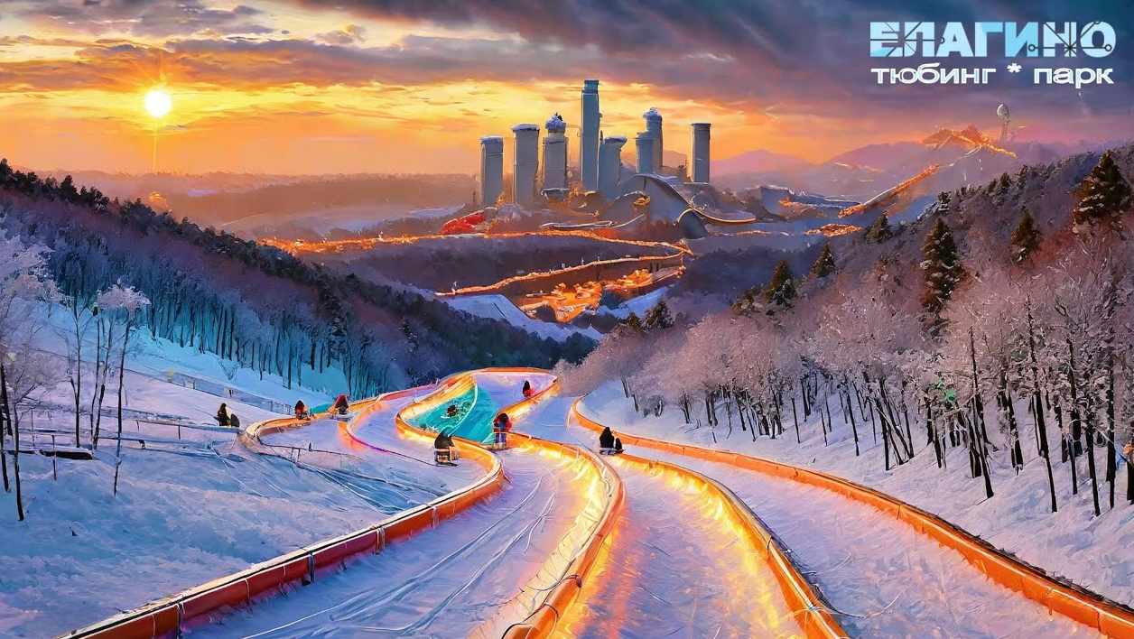 Супер горка Елагино тюбинг парк Главная тюбинг трасса России (тюбинги, горные лыжи, сноуборд)