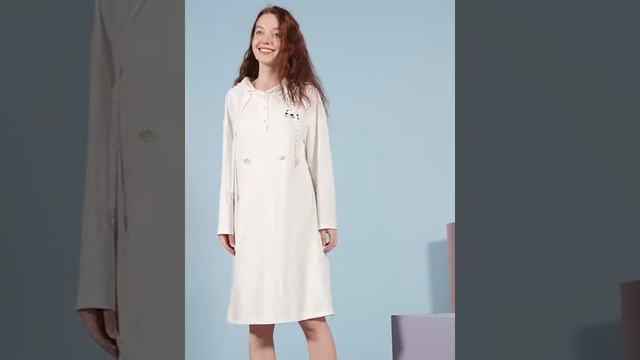 Artka 2020 осеннее новое женское платье модное милое с капюшоном и вышивкой панды повседневное белое