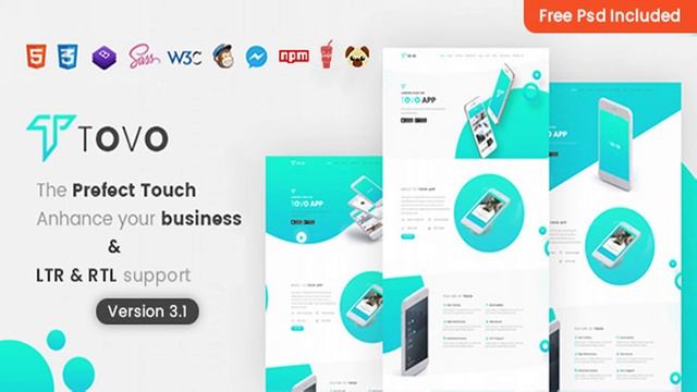 Tovo - HTML App Landing Page | Themeforest Website Templates and Themes