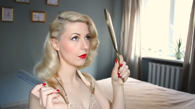 1940/1950s Page Boy Hairstyle L Retro Hairbrush L Vintage Hair Tutorial